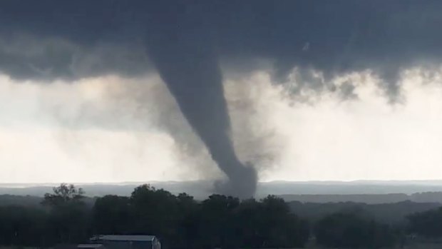 A tornado near Wynnewood, Oklahoma.