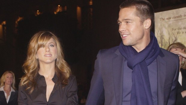 Aniston in 2004 with then-husband Brad Pitt.