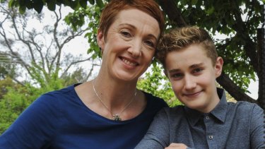 Co-founder of Missing School Megan Gilmour and her son Darcy.