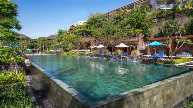 The pool at Hotel Indigo Bali Seminyak Beach, Bali.