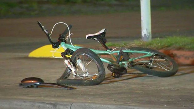 The 13-year-old girl's bike after the hit-run in Coburg.