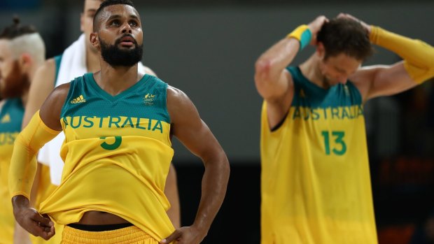 Devastating loss: Patty Mills and the Boomers fell short by one point.