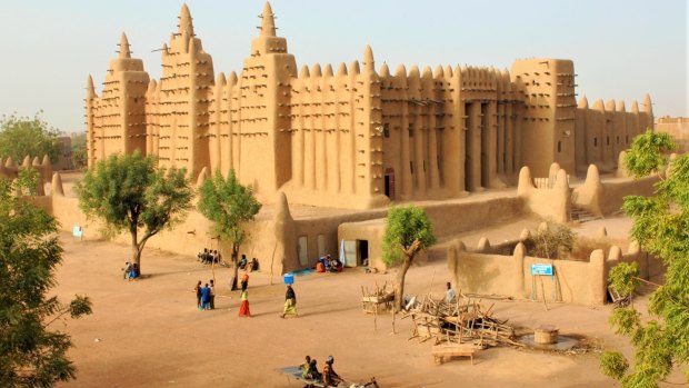 The Great Mosque at Djenne in Mali near Timbuktu. 