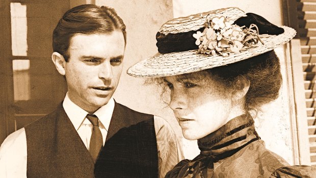 Sam Neill and Judy Davis in her breakthrough role in the 1979 film <i>My Brilliant Career</i>.

