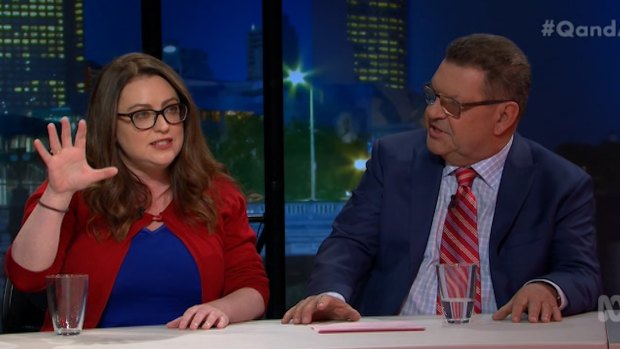 Van Badham, says abuse followed her TV appearance. 