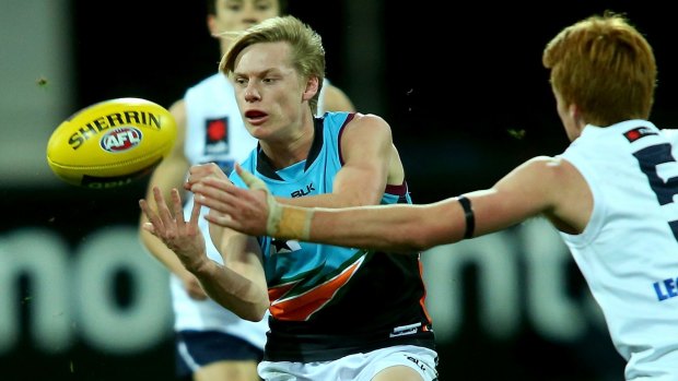 Charlie Spargo, playing for the Allies in the AFL under 18s against Vic Country last year, is now out of reach of the Giants.