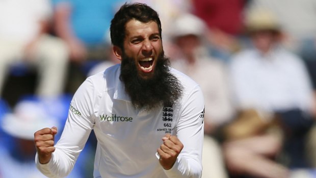 Danger man: Off spinner Moeen Ali held the upper hand over Australia's batsman in the first Test.