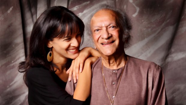 Anoushka Shankar with her father Ravi Shankar before his death in 2012.