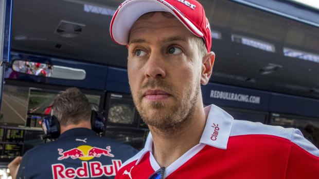 Frustrated: Sebastian Vettel.