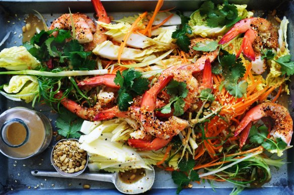 Neil Perry's prawn and cabbage salad.