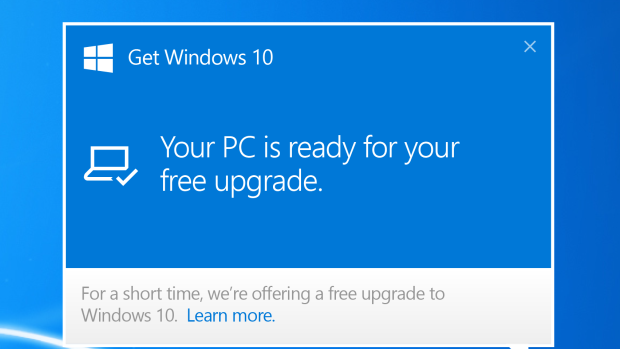 As the window for free upgrades got smaller, Microsoft got pushier.