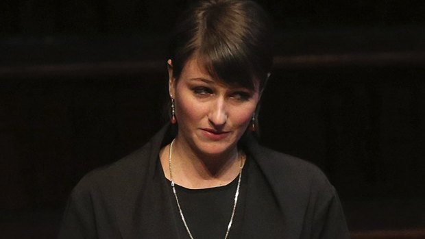 Harriet Wran during the funeral of her father Neville Wran.