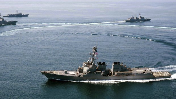 The US Navy guided-missile destroyer USS Lassen, which in October sailed near Subi Reef, one of several artificial islands that China has built in the disputed Spratly Islands chain in the South China Sea. 