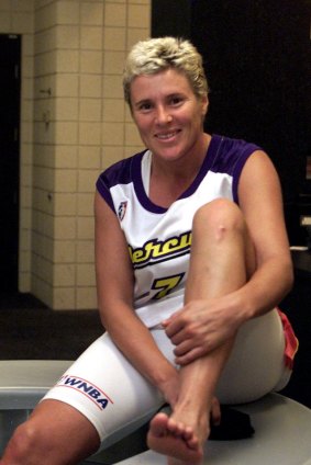 Michele Timms after playing one of her last games in the WNBA four years ago.