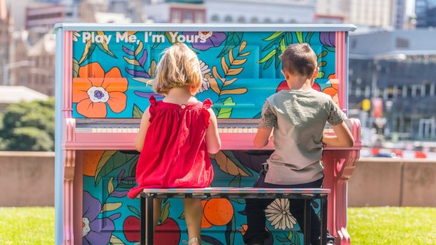 <i>Play Me, I'm Yours</I>  sees 21 decorated pianos placed around Melbourne for anyone to play.