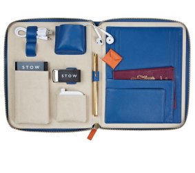 Stow's soft leather travel organiser.