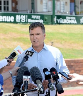 Chief executive of Dreamworld Craig Davidson announces the re-opening of the fun park for December 10. 