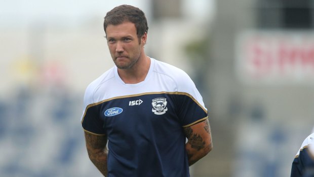 Cats recruit Mitch Clark during an open pre-season training session.