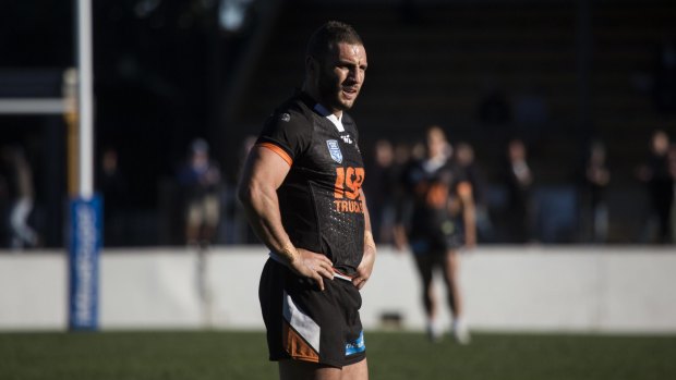 On the outer: Robbie Farah playing NSW Cup against the Newtown Jets.