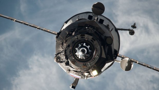 An ISS Progress resupply vehicle approaches the International Space Station last year. 