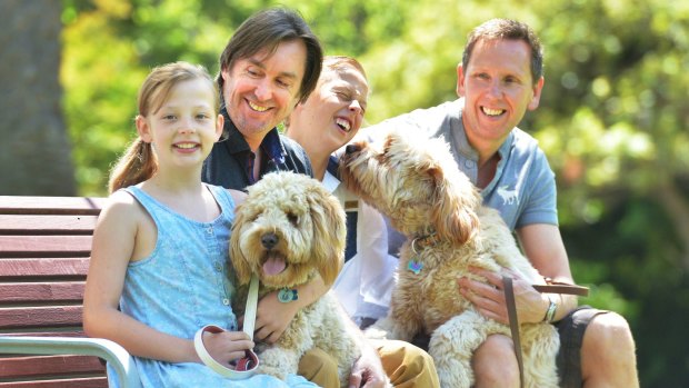 Lee Matthews and Tony Wood, fathers of Xan and Luci, campaigned to change Victoria's adoption laws.