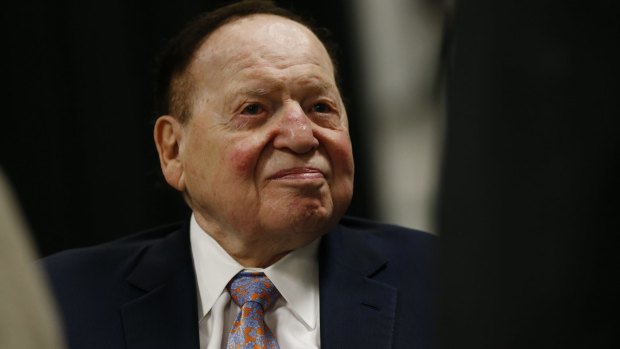 American casino magnate and super Republican donor Sheldon Adelson pictured at the first US presidential debate in 2016.