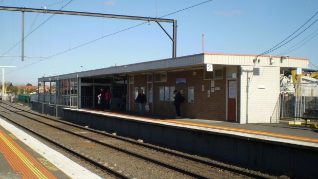 Bentleigh station earlier this year, prior to demolition. 