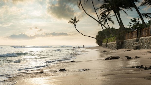 The sound of gentle waves washing ashore makes a soothing soundtrack.