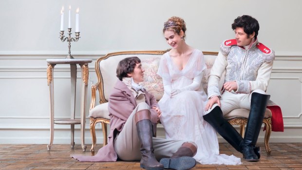 Paul Dano, Lily James and James Norton in War And Peace.