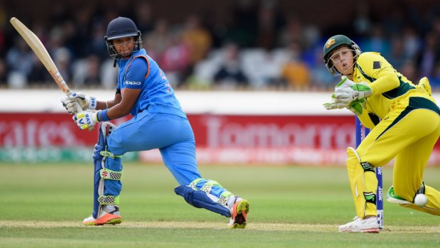 Match winner: Harmanpreet Kaur hits out for India.