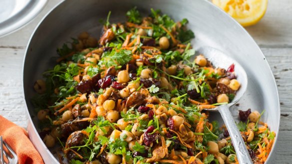 Michael Rantissi's chickpea, nut and dried fruit salad.