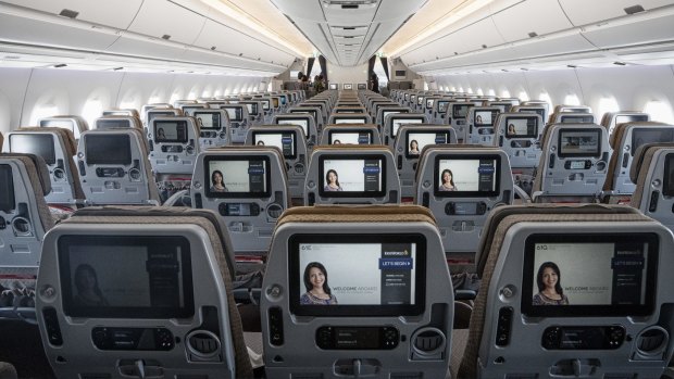 A Singapore Airlines Airbus A350. Singapore said cameras are on the entertainment systems of 84 Airbus A350s.