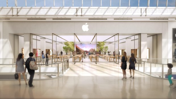 Artist's impression of the new Apple Chadstone store.