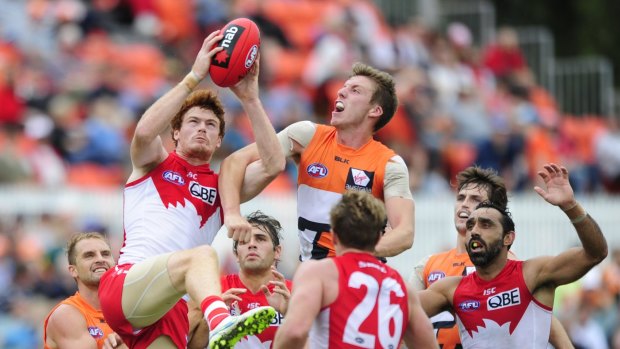 On the up: The Giants say a Friday night clash with rivals the Swans could draw a big crowd.