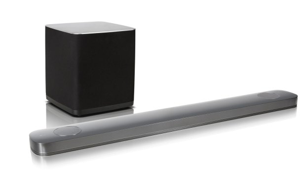 LG's SJ9 soundbar: Big booming Dolby Atmos sound.