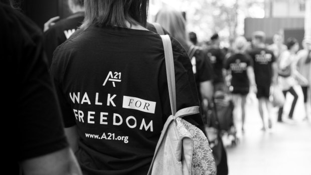 Sydney will begin the day of global walks to end slavery, which will unfold in 39 countries.