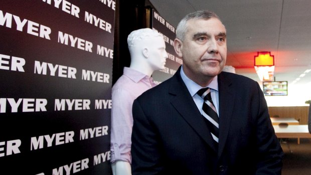 Myers share price dropped almost 10 per cent following the announcement that Bernie Brookes was stepping down as CEO.