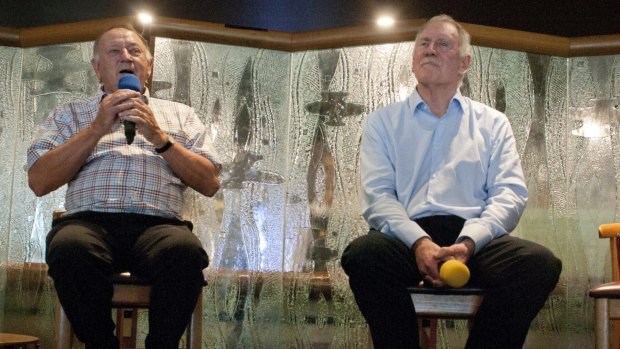 Former Test cricket captain Ian Chappell ( Right) and Doug Walters at the Queensland Cricketers Club.