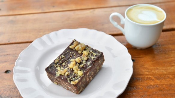 Coffee and cake at Moon Rabbit cafe in Preston, Melbourne.