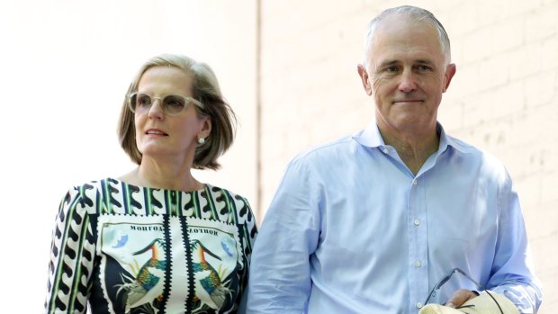 First couple Malcolm and Lucy Turnbull. 