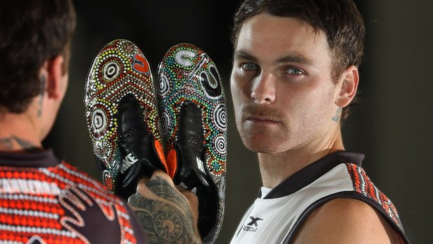 GWS Giants player Nathan Wilson ahead of the AFL Indigenous round.