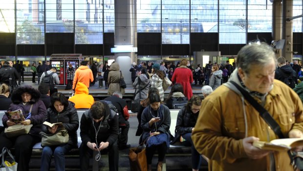 Patient passengers at Southern Cross had to wait, and wait.