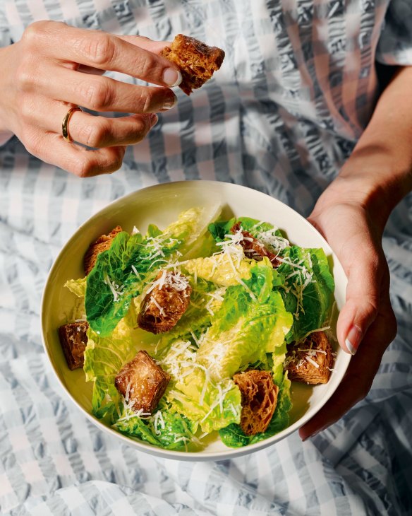 Croissant croutons from Kate Reid's new cookbook.