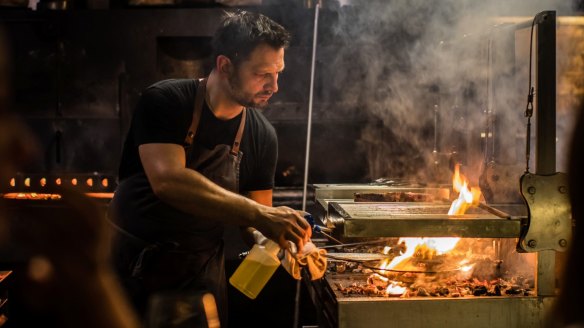 All fired up: Citi Chef of the Year Lennox Hastie at Firedoor in Sydney.