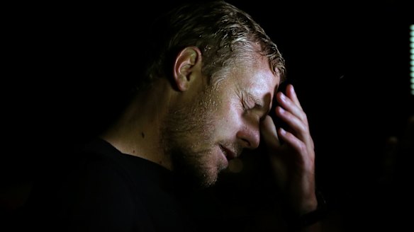 Joel Trist, pictured at the beach just hours after saving his friend Brett Connellan.