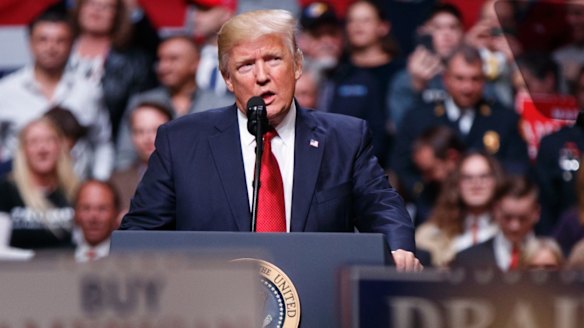 The budget seeks billions for Trump's border wall with Mexico.