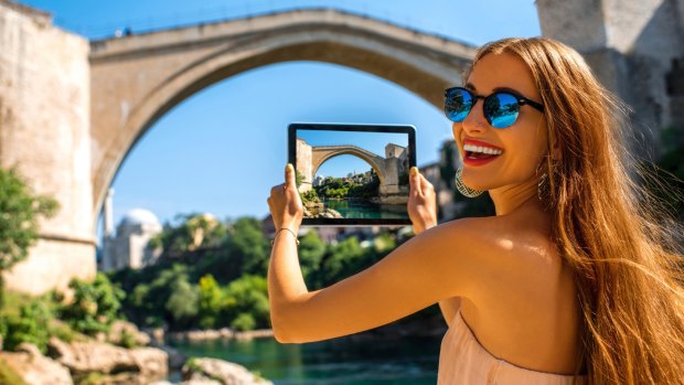 Europe remains one the world's most popular destination in 2016: The old bridge in Mostar, Bosnia and Herzegovina.