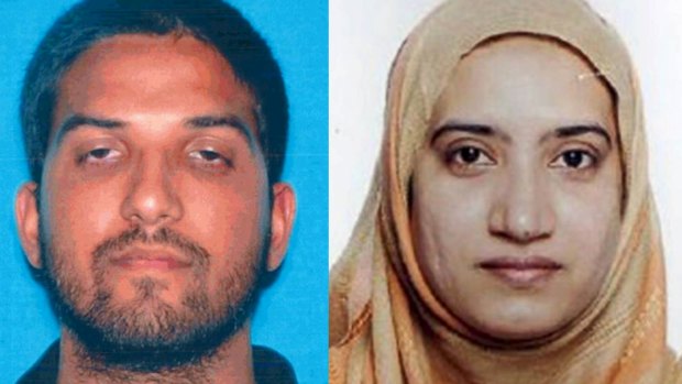 Syed Rizwan Farook, left, and Tashfeen Malik who attacked Farook's office Christmas party, leaving 14 people dead and 21 injured.