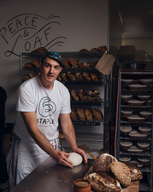 Baker James Partington of Staple Bread in Sydney has experimented with kangaroo grass seed in baking.