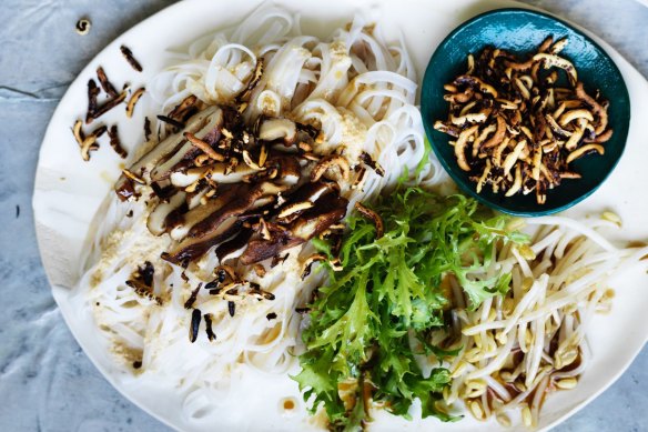 This noodle dish, using traditionally long noodle strands, represents longevity.